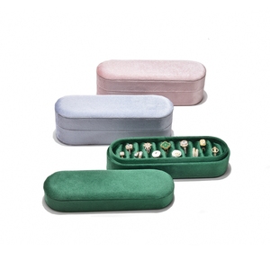Nouvel étui de rangement pour bagues en velours, présentoir haut de gamme pour bijoux, étui à bagues, fourniture de fabricant d'étuis à bijoux - Product Image 1