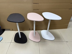 Modern Irregular Shape Side <strong>Table</strong> Tall <strong>Sofa</strong> End <strong>Table</strong> Metal Base Accent <strong>Table</strong> for Living Room Bedroom <strong>Small</strong> Spaces - Product Image 2