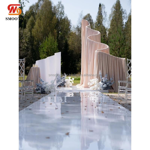 ฉากหลังผ้าโค้งรูปตัว S แบบเรียบหรู ปรับแต่งได้ สำหรับตกแต่งงานปาร์ตี้ พิธีต่างๆ งานเลี้ยงต้อนรับ และตกแต่งพื้นหลังเวที - Product Image 6