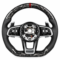 Setir Mobil Serat Karbon Forged untuk Volkswagen Golf 7 GTI GTD GTE 2015-2016 Gaya Sport