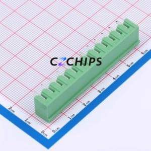 DB2ERC-5.0-12P-GN Plug-in Terminal Block P=5mm Connector Board-to-Board / Socket - Closed 1x12P 5mm Green - Product Image 2