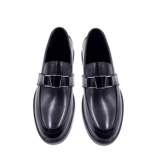 Dreamy Stark <b>Men</b> Thick-soled Genuine Leather Loafers Stitched Handmade Custom Cow Leather Slip-on <b>Men</b> <b>Dress</b> Shoes Leisure Office - Product Image 2