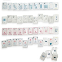 Tuiles décoratives en nacre blanche, ensemble de tuiles de mahjong américaines en nacre rose et blanc pur pour les soirées et les divertissements - The Mahjong House