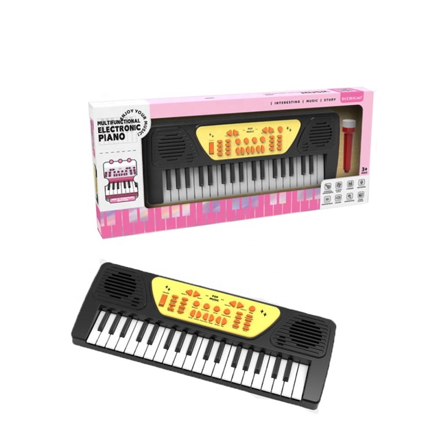 37 Keys Electric Baby Toys Keyboard Plastic Musical Piano Toys Instrument With Microphone