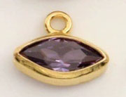 Améthyste remplie d'or 14 carats