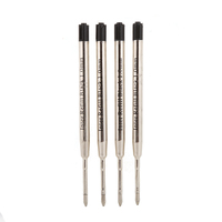 Vente en gros d'encre lisse 1.0mm recharge de stylo à bille en métal 424 spécification grande quantité peut imprimer des recharges de logo