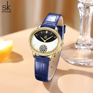 Reloj de Pulsera de Cuarzo para Mujer, Diseño de Moda, Esfera Premium con Incrustaciones de Diamantes, Bisel Resistente al Agua, Correa de Cuero, Fabricado en Guangzhou - Product Image 5
