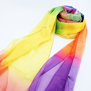 <b>Silk</b> <b>scarf</b> that blooms into a rainbow - <b>Long</b> rainbow <b>silk</b> <b>scarf</b> - Kingmagic stage magic prop - 45cm x 10m - Product Image 1