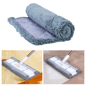 Chổi lau nhà bằng thép không gỉ đa năng, lau khô/ướt, có thể thay thế, bán chạy, lau sàn gỗ, lau nhà gia đình, kèm khăn lau sợi microfiber - Product Image 5