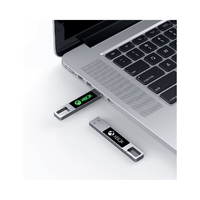 Memoria USB Retráctil con Logotipo Iluminado, Pendrive Deslizable con Orificio para Llavero, Memoria USB Personalizada con Logotipo LED Brillante