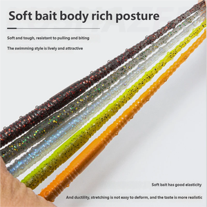Señuelo Suave Flotante de Cola Recta para Pesca con Cebo Negro - Product Image 3