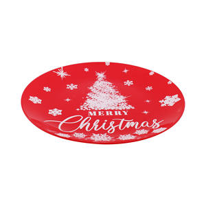 Assiettes à dîner en plastique jetables de style de Noël 7.5-10.25 pouces pour les fêtes pique-niques rassemblements de <span class=keywords><strong>vacances</strong></span> - Product Image 3