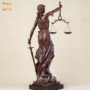 A buon mercato home decor bronzo statua in metallo la dea della signora giustizia donna greca statua color oro ufficio scultura desktop - Product Image 5