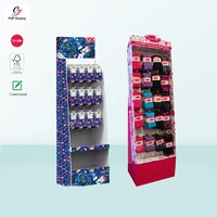 Crochet personnalisé présentoir pour chaussettes de sport magasin de détail bas carton promotionnel carton perforé présentoir en papier ondulé