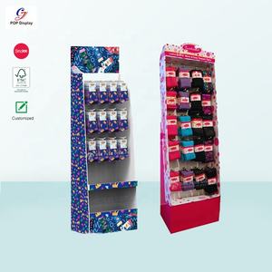 Custom Haak Sport Sokken Display Stand Winkel Kousen Kartonnen Promotionele Kartonnen Pegboard Gegolfd Papier Display Rack - Product Image 2