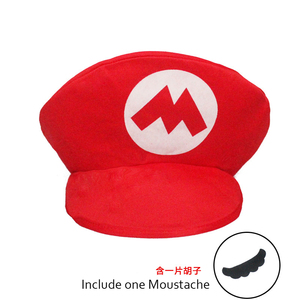 Chapeau de fête promotionnel MMO-0191, faux chapeau Mario, chapeau <span class=keywords><strong>Luigi</strong></span> avec moustaches - Product Image 2