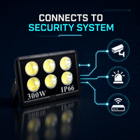 Luz Estroboscópica LED con Sensor de Alarma de 100W, 150W, 200W, Reflector de Advertencia de Seguridad para Exteriores, para Granjas, Almacenes, Perímetros, Villas, Disuasión