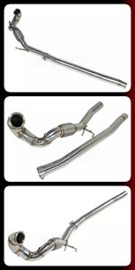 Downpipe catalysé GRWA pour VW <span class=keywords><strong>Golf</strong></span> <span class=keywords><strong>R</strong></span> MK7 Audi S3 A3 TT Quattro 2.0T 3.5 pouces SS304, échappement de performance personnalisé - Product Image 6