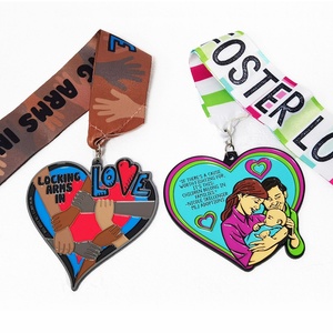 Medallas Personalizadas Modernas de Metal Antiguo con Logotipo Deportivo, para Maratón, Día de la Mujer, en 3D, de Aleación de Zinc, con Forma de Corazón - Product Image 6