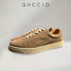 QHCCID Baskets décontractées en daim pour hommes, talon bas, semelle extérieure en caoutchouc, confortables pour le quotidien et la marche - Product Image 4
