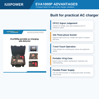 Détecteur de borne de recharge portable EVA1000P pour véhicules électriques avec test CP CC triphasé 32A