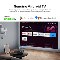 Mini Proyector LCD Portátil Android 14 4K con Corrección Trapezoidal Automática, 2000-2500 Lúmenes, Sonido Estéreo HIFI, Tiro Corto para Cine en Casa U001
