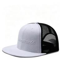 Casquette de baseball trucker en maille à visière plate, personnalisable avec broderie plate, bicolore, camouflage, couleur unie, respirante, à fermeture snapback, vente en gros