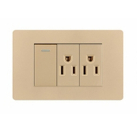 Vente en gros Universal Power 1 Gang 1 voie + prise double 3 pôles Interrupteurs et prises électriques muraux