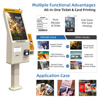 Kiosque en libre-service personnalisé OEM ODM pour cinéma, distributeur automatique de billets, terminal de billetterie interactif avec émission de cartes