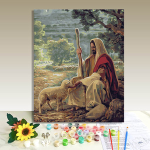 shepherd style Art Kit 40x50cm Digital Printing Modern Paint by Numbers Canvas Art Kit DIY Painting for Adults Kids - Product Image 1
