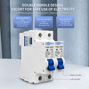 Tomzn Din Rail 1P + 1P Interlock MTS Circuit Breaker chuyển đổi chuyển đổi ngắn mạch bảo vệ quá tải bảo vệ 230/400V ~ AC - Product Image 2