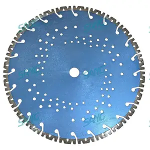 Fast Cutting Diamond Blade For Reinforced Concrete Hard Concrete With Unique W Segments 14" 16" Power Cutter Saw Blade