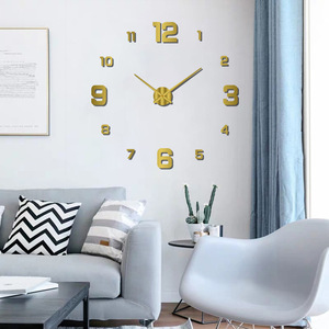 Orologio 3d adesivo <span class=keywords><strong>da</strong></span> <span class=keywords><strong>parete</strong></span> decorativo per la casa con specchio acrilico autoadesivo - Product Image 2
