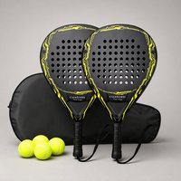 Ensemble de raquettes de padel professionnelles en fibre de carbone, design personnalisé avec logo, services OEM, tendance 2026