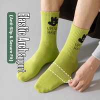 Chaussettes de basketball respirantes 100 % coton pour hommes, anti-odeur, athlétiques, tendance pour les jeunes, course estivale