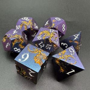 Juego de Dados Metálicos para DND, 7 Piezas, Aleación de Zinc, 16mm, Dados Poliédricos de Dragón para Juegos de Mesa <span class=keywords><strong>D</strong></span>&<span class=keywords><strong>D</strong></span> - Product Image 6