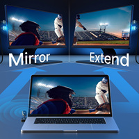 50m inalámbrico USB C transmisor HD MI receptor miracast dongle compatible con computadora portátil teléfono móvil PC TV Video 1080P