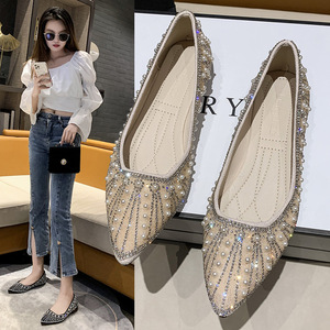 <span class=keywords><strong>Ballerine</strong></span> da Donna alla Moda con Cinturino Singolo, Versatili, <span class=keywords><strong>a</strong></span> <span class=keywords><strong>Punta</strong></span>, con Perle e Dettagli Traforati - Product Image 2