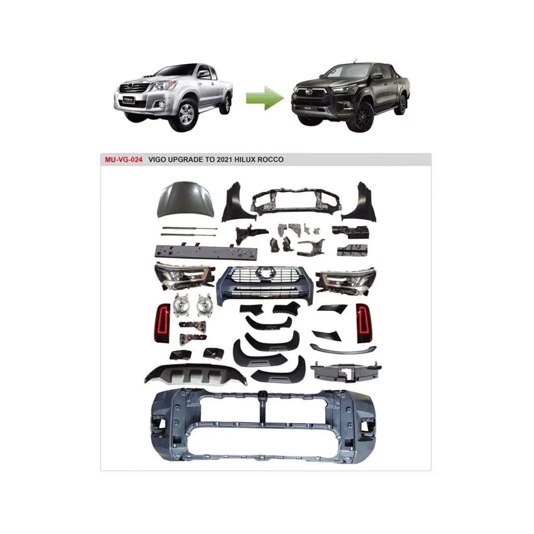 Mumuha-piezas mejoradas para Toyota Hilux Vigo, 2005-2014, Kits de carrocería Rocco, actualización a 2021