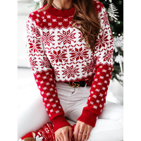 Vente en gros de pull de Noël moche conçu sur mesure pour les vacances pull d'hiver tricoté pour femmes pull de Noël