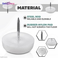 GOODSHENG Pieds de table et chaise de cuisine modernes, patins de protection pour pieds de meuble, pieds plats en fer pour bureau