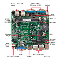 Mini PC Industrial Sin Ventilador Inter J6412, Encendido Automático, Caja de PC Integrada con 2*RS232 COM y 2*LAN para Computación de IA y Robótica