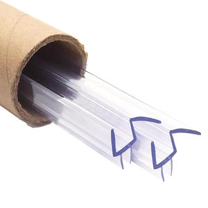 Perfil de sellado inferior moderno para <span class=keywords><strong>mampara</strong></span> de <span class=keywords><strong>ducha</strong></span> de vidrio sin marco, 90 cm, 6 mm, PVC transparente impermeable para baño - Product Image 6
