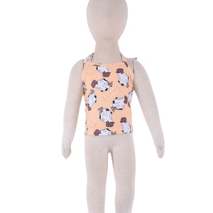Vente en gros de hauts pour bébé fille en coton solide 240g, col rond, dos nu, designs personnalisés, style anglais, respirant, respectueux de l'environnement - Product Image 3