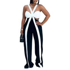 จั๊มสูทผู้หญิงแบบสั่งทำพิเศษ ปี 2026 ไซส์พลัส เอวสูง ชุดเดรสออกงานแบบชิ้นเดียว ตกแต่งโบว์ - Product Image 3