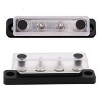 Mini barre omnibus en cuivre 12V-48V 100A, 4 bornes de 3/16 pouces, barre omnibus Powerbar