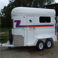 Flotteur à charge lisse pour 2 chevaux, remorque luxueuses avec porte caravane,