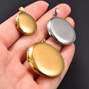 Pendentif Médaillon Rond en Acier Inoxydable Mignon pour Photo, Collier DIY pour Femmes et Hommes, Breloque Cadre Photo Commémoratif, Chaîne Bijoux Métalliques - Product Image 3