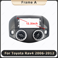 Aijia 12.3 ''pour 2006-2012 Toyota RAV4 Autoradio Android MP5 Cadre de boîtier 2 Din Unité principale Fascia Stereo Dash Cover Panel