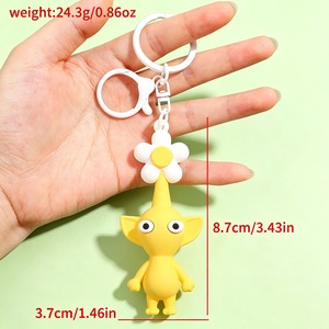 Cartoon Toy Story PVC Silikon <span class=keywords><strong>Pikmin</strong></span> Puppen Schlüsselanhänger Mädchen Taschenanhänger Kinder Geburtstag Greifmaschine Werbegeschenk - Product Image 6